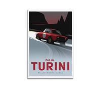 Poster de voiture de sport pour Lancia Fulvia Coupé HF Voiture de course décorative sur toile pour chambre à coucher 50 x 75 cm