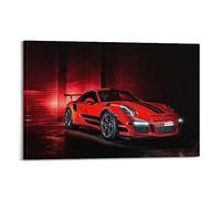 Poster de voiture de sport pour Porsche 911 GT3 RS Super Car - Peinture décorative sur toile - Décoration murale et artistique pour chambre à coucher - 40 x 60 cm