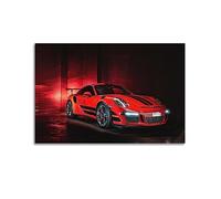 Poster de voiture de sport pour Porsche 911 GT3 RS Super Car - Peinture décorative sur toile - Décoration murale et artistique pour chambre à coucher - 60 x 90 cm