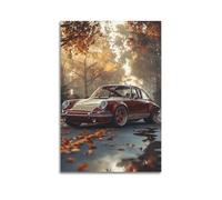 Poster de voiture de sport vintage 911 901 Carrera Racing Car - Impression sur toile moderne - 50 x 75 cm
