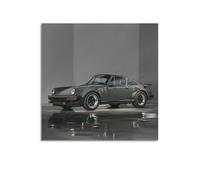 Poster de voiture de sport vintage 911 964 - Peinture sur toile moderne - 70 x 70 cm