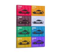 Poster de voiture de sport vintage 911 Evolution Collection Classique Voiture de course allemande Œuvre d'art décorative sur toile Art moderne 30 x 45 cm