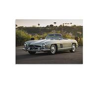 Poster de voiture Mercedes 300 Sl - Peinture décorative sur toile pour salon, chambre à coucher - 30 x 45 cm