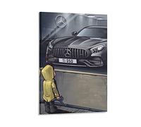 Poster de voiture Mercedes Amg - Peinture décorative sur toile - Pour salon, chambre à coucher - 30 x 45 cm