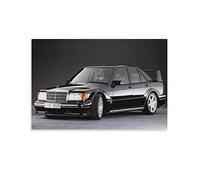 Poster de voiture Mercedes Benz 190e sur toile - Décoration murale moderne pour chambre à coucher - 40 x 60 cm