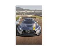 Poster de voiture Mercedes Benz Amg Gt3 - Impression sur toile - Décoration murale moderne pour chambre à coucher - 30 x 45 cm