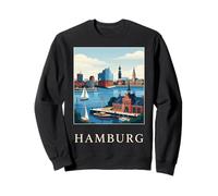 Poster de Voyage Hambourg Allemagne Harbor City Sweatshirt