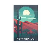 Poster de voyage sur toile New Mexico - Décoration murale pour salon, chambre à coucher - 20 x 30 cm