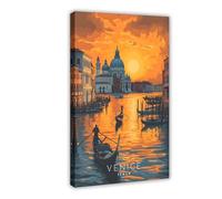 Poster de voyage Venise (2) sur toile pour chambre à coucher, bureau, chambre, cadeau 30 x 45 cm