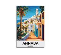 Poster de voyage vintage Annaba Algérie - Impression d'art mural - Décoration d'intérieur - 20 x 30 cm