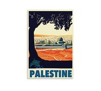 Poster de voyage vintage de Palestine - 20 x 30 cm - Décoration murale moderne pour chambre à coucher