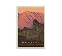 Poster de voyage vintage Death Valley National Park - Peinture décorative sur toile - Poster mural et art - Décoration familiale moderne pour chambre à coucher - 20 x 30 cm