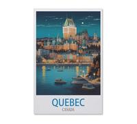 Poster de Voyage Vintage Québec Canada，Puzzle 1000 Pièces, Puzzles en Papier, Jouets Éducatifs pour Enfants Adultes Cadeau d'anniversaire（38x26cm）-G67