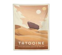 Poster de voyage vintage Star The Wars Tatooine Moive Tapisserie murale en rouleau Tapisserie Art Peinture Décoration de chambre à coucher Maison 76,2 x 101,6 cm