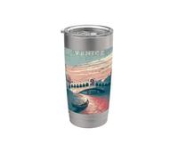 Poster de voyage vintage Venise Gobelet isotherme en acier inoxydable double paroi