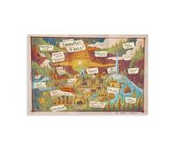 Poster de voyage vintage « Welcome to Gravity Falls » - Le Seigneur des Anneaux - Décoration d'intérieur - 20 x 30 cm