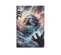 Poster de Zeus, roi des dieux, impression sur toile, décoration murale moderne, pour chambre à coucher, 40 x 60 cm