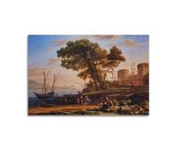 Poster décoratif à suspendre avec texte en anglais An Artist Studying from Nature 1639 par Claude Lorrain 40 x 60 cm