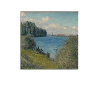 Poster décoratif à suspendre La Seine à Argenteuil-Gustave Caillebotte 71,1 x 71,1 cm