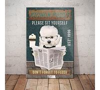 Poster décoratif en métal Motif chien bichon frisé 20,3 x 30,5 cm