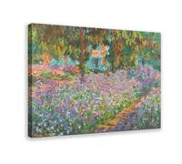 Poster décoratif mural Garden At Giverny Irises par Claude Monet pour bar, restaurant, garage, café - 30 x 45 cm