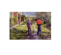 Poster décoratif rétro sur toile Gustave Caillebotte Le chemin montante 60 x 90 cm