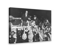 Poster décoratif sur toile avec inscription « Cop Handing Out Alcohol - Interdiction Ends 18th Amendment Over » - Décoration murale pour chambre à coucher, bureau, chambre à coucher - 50,8 x 76,2 cm