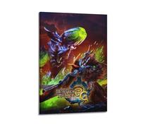 Poster décoratif sur toile avec logo de Monster Hunter Tri-G - Pour chambre à coucher - 40 x 60 cm