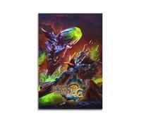 Poster décoratif sur toile avec logo de Monster Hunter Tri-G - Pour chambre à coucher - 40 x 60 cm
