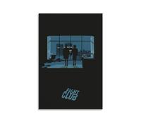 Poster décoratif sur toile de Fight Club Silhouette de Comic - Affiches murales et image d'art moderne pour chambre à coucher - 30 x 45 cm