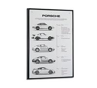 Poster décoratif sur toile de la série Porsche 911 - Impression d'art moderne pour chambre à coucher - 30 x 45 cm