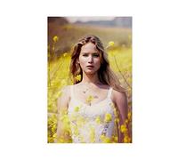 Poster décoratif sur toile de l'actrice américaine Jennifer Lawrence 13 - Décoration murale pour salon, chambre à coucher - 30 × 45 cm - Sans cadre - Style 1