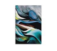 Poster décoratif sur toile « From The Lake No. 1 » de Georgia O'Keeffe - Impression sur toile esthétique - Motif musique et films vintage - Décoration pour salon, chambre à coucher - 60 x 90 cm - Sans
