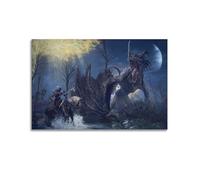 Poster décoratif sur toile Game Elden's Circle Wyvern - Impression d'art moderne pour chambre à coucher - 50 x 75 cm