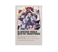 Poster décoratif sur toile « In Another World with My Smartphone » - Impression d'art moderne pour chambre à coucher - 30 x 45 cm