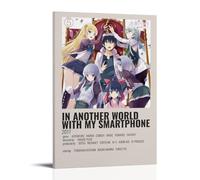 Poster décoratif sur toile « In Another World with My Smartphone » - Impression d'art moderne pour chambre à coucher - 30 x 45 cm