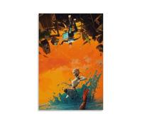 Poster décoratif sur toile « No Stress Logic » - Impression d'art moderne pour chambre à coucher - 60 x 90 cm