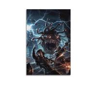 Poster décoratif sur toile pour chambre à coucher - Donjons et Dragons - 20 x 30 cm