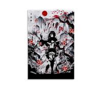 Poster décoratif sur toile représentant l'Attaque des Titans Mikasa Ackerman, personnage de Mikasa Ackerman, décoration murale moderne pour chambre à coucher, 40 x 60 cm