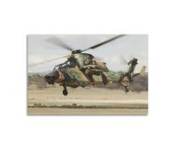 Poster décoratif sur toile représentant un hélicoptère militaire de chasseur d'Eurocopter, tigre, avion, poster décoratif sur toile, affiche d'art moderne pour chambre à coucher (40 x 60 cm)