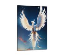Poster décoratif sur toile représentant un phénix qui se lève et une image d'art moderne pour chambre à coucher (20 x 30 cm)