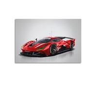 Poster décoratif sur toile représentant une voiture de course Ferrari 499P (30 x 45 cm)