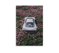 Poster décoratif sur toile représentant une voiture de course Ferrari F40 Supercar 30 x 45 cm