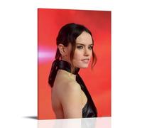 Poster décoratif sur toile Star Daisy Ridley - Décoration murale moderne pour chambre à coucher - 50 x 75 cm