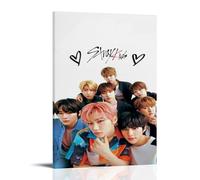 Poster décoratif sur toile « Stray Kids Group All Members » - Impression d'art moderne pour chambre à coucher - 60 x 90 cm