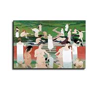 Poster décoratif sur toile The Bath. Soirée d'été Felix Vallotton pour salon, chambre à coucher (60 x 90 cm)