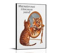Poster décoratif sur toile « What Matters Most Is How You See Yourself » - Impression d'art moderne pour chambre à coucher - 40 x 60 cm