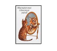 Poster décoratif sur toile « What Matters Most Is How You See Yourself » - Impression d'art moderne pour chambre à coucher - 40 x 60 cm