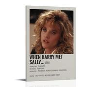 Poster décoratif sur toile « When Harry Met Sally » - Impression sur toile vintage - Décoration pour salon, chambre à coucher - 30 x 45 cm - Style cadre