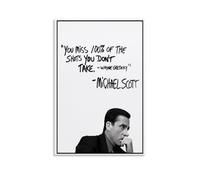 Poster décoratif sur toile « You Miss 100 of The Shots You Don't Take » - Décoration murale pour chambre à coucher - Style sans cadre - 61 x 91 cm